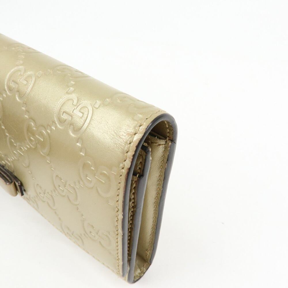 Gucci Guccissima Interlocking G Flap Long Wallet Beige - Picture 10 of 14